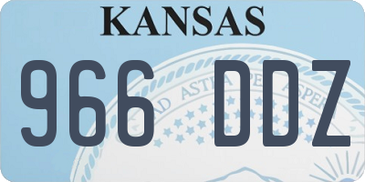 KS license plate 966DDZ