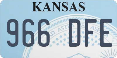 KS license plate 966DFE