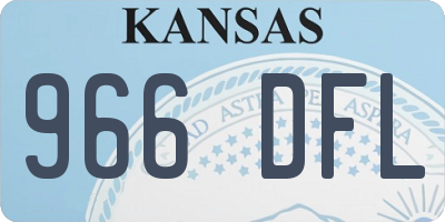 KS license plate 966DFL