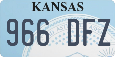 KS license plate 966DFZ