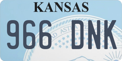 KS license plate 966DNK