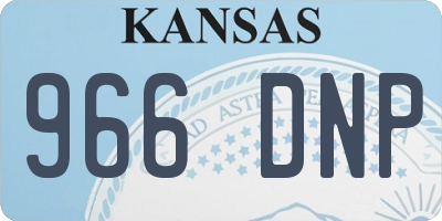 KS license plate 966DNP