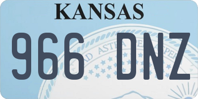 KS license plate 966DNZ
