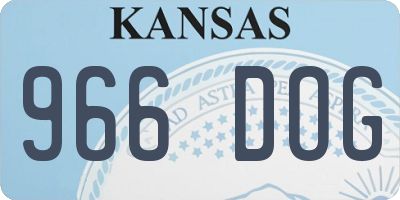KS license plate 966DOG