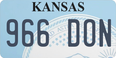 KS license plate 966DON