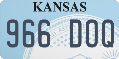 KS license plate 966DOQ