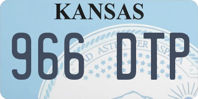 KS license plate 966DTP