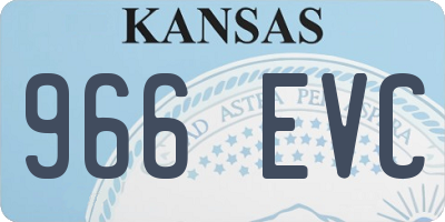 KS license plate 966EVC