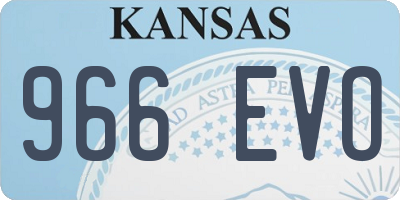 KS license plate 966EVO