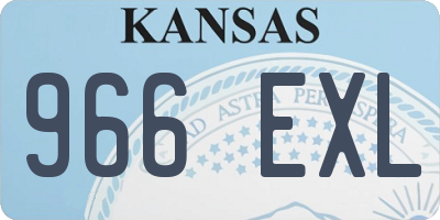 KS license plate 966EXL