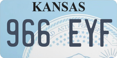 KS license plate 966EYF