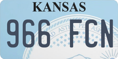 KS license plate 966FCN