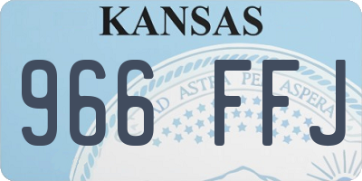 KS license plate 966FFJ