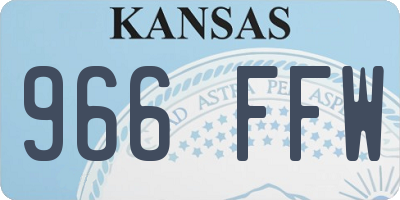KS license plate 966FFW
