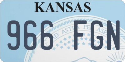 KS license plate 966FGN