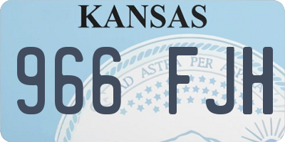 KS license plate 966FJH