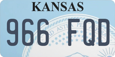 KS license plate 966FQD