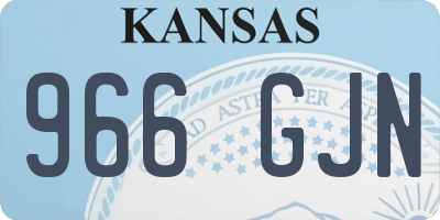 KS license plate 966GJN