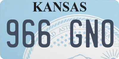KS license plate 966GNO