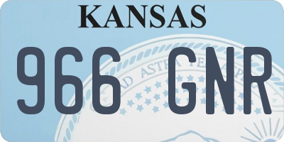 KS license plate 966GNR