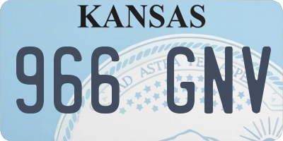 KS license plate 966GNV