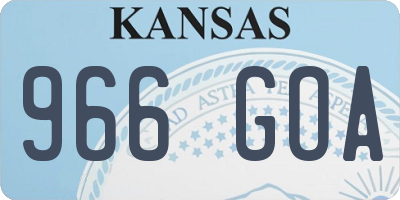 KS license plate 966GOA