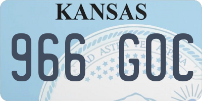 KS license plate 966GOC