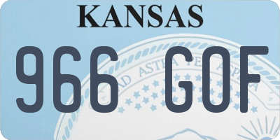 KS license plate 966GOF