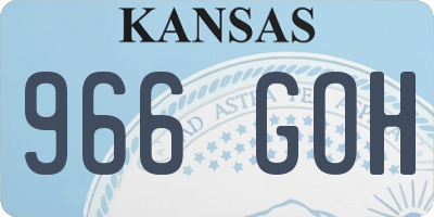 KS license plate 966GOH