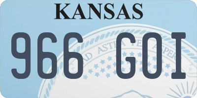 KS license plate 966GOI