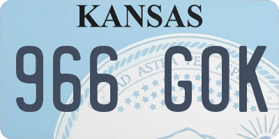 KS license plate 966GOK