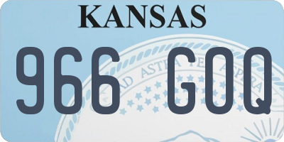 KS license plate 966GOQ