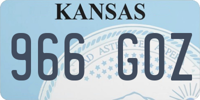 KS license plate 966GOZ