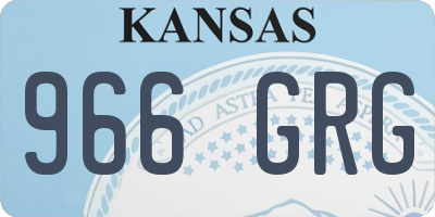 KS license plate 966GRG