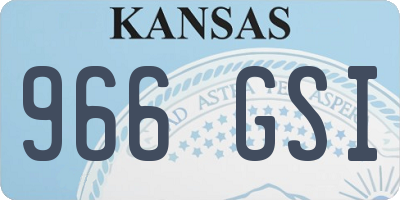 KS license plate 966GSI