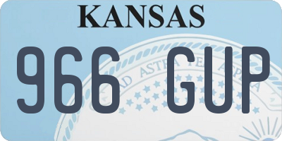 KS license plate 966GUP