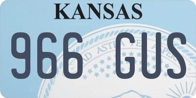 KS license plate 966GUS