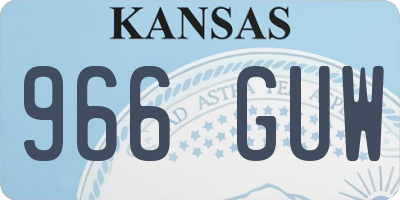 KS license plate 966GUW