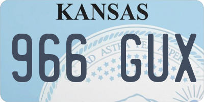 KS license plate 966GUX