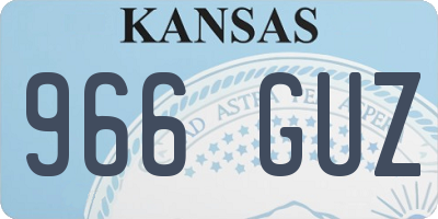 KS license plate 966GUZ
