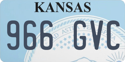 KS license plate 966GVC