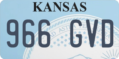 KS license plate 966GVD
