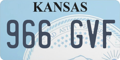 KS license plate 966GVF
