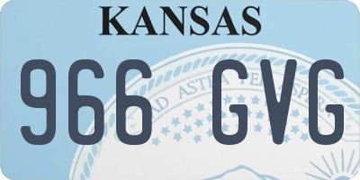KS license plate 966GVG