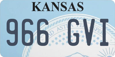 KS license plate 966GVI