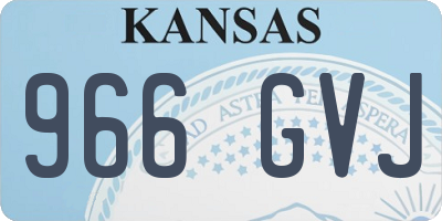 KS license plate 966GVJ