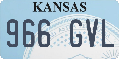 KS license plate 966GVL