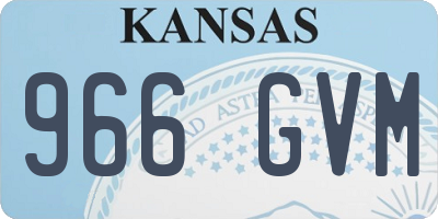 KS license plate 966GVM