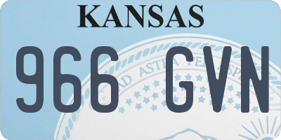 KS license plate 966GVN