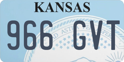 KS license plate 966GVT